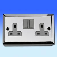 13A 2 Gang DP Switched Socket