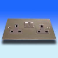 13A 2 Gang DP Switched Socket Dual Earth
