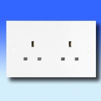 13A 2 Gang DP Unswitched Socket